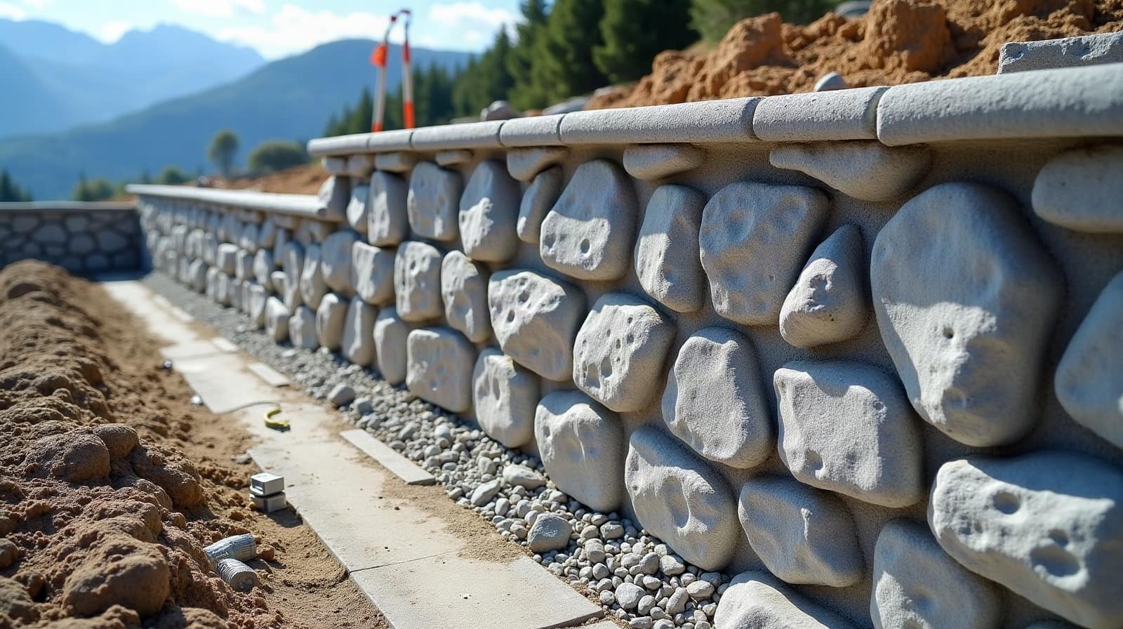 Le calendrier d'un chantier de soutènement en climat de montagne