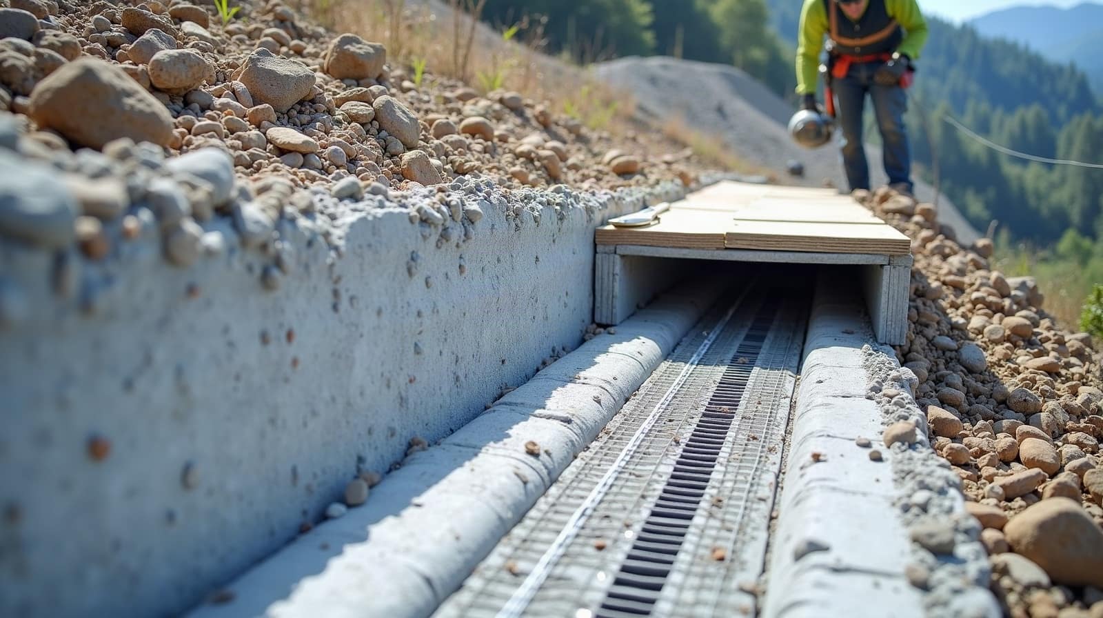 Le drainage d'un mur de soutènement en montagne : penser le drain pour le gel, pas seulement pour la pluie