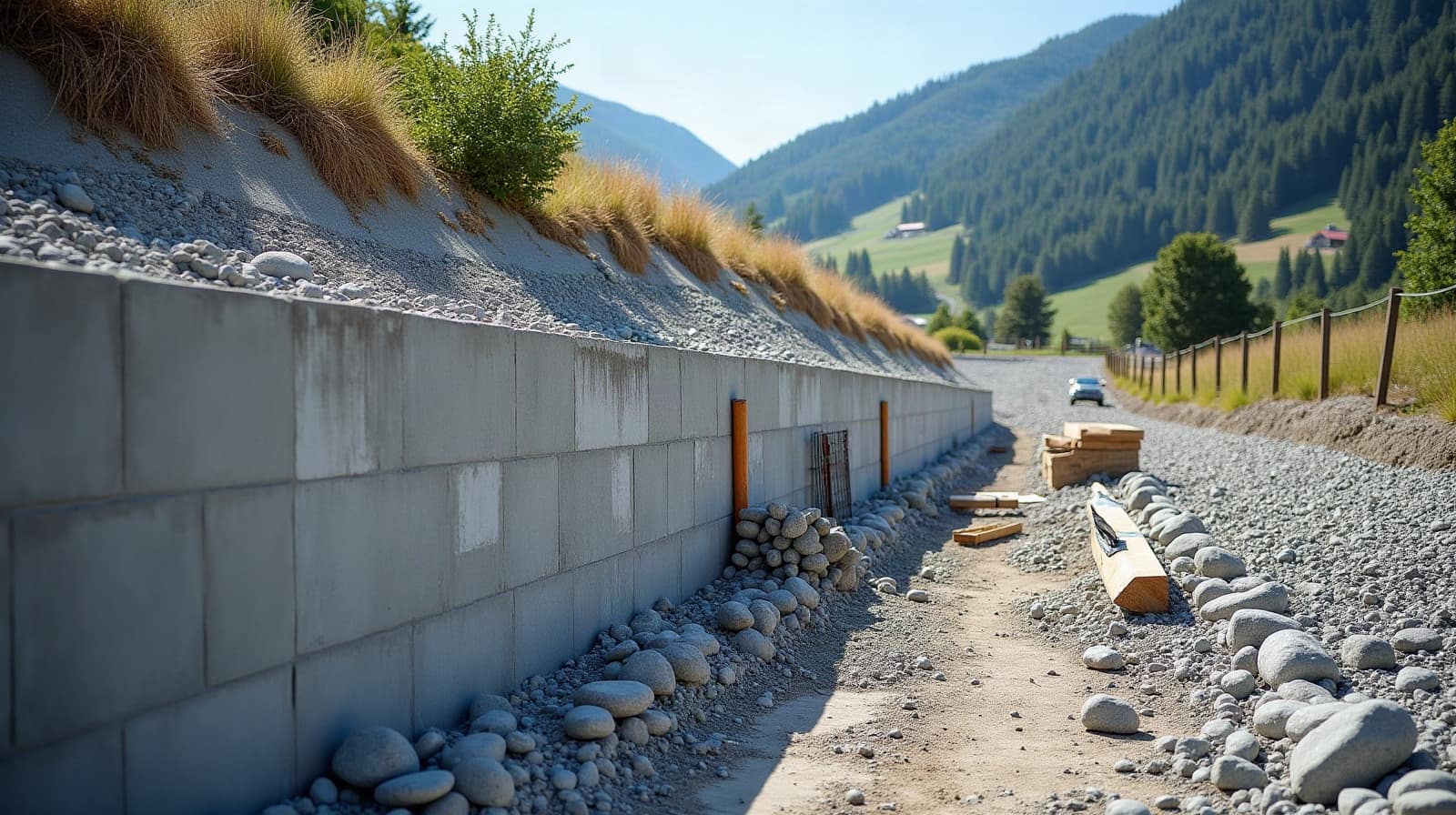 Terrain en pente dans le Genevois frontalier : quand le mur de soutènement devient la condition du projet