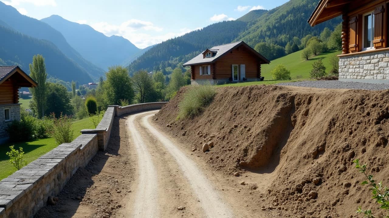 Protéger une piscine ou une terrasse existante pendant un chantier de soutènement